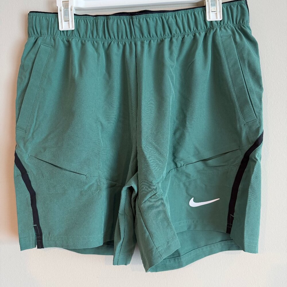 Nike FD5334-361 Mens Large Court Advantage Dri-fit 7" Tennis Shorts Green